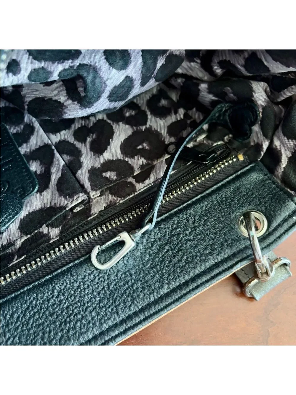 Brighton Rare “Scoop” Tote Bag | Fashion Illustration Print | Leopard Lining EUC